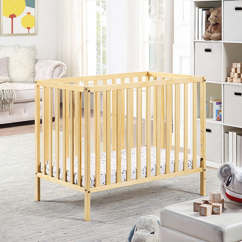 Suite Bebe Palmer 3-in-1 Convertible Mini Crib with Mattress Pad - Natural, 3 of 8