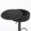 CAVINAS 28"-36.2"Upholstered Counter Height Barstool,Set of 2,Swivel Bar Stools with Adjustable Seat Height,360°Storage Stools,Linen - 3 of 4