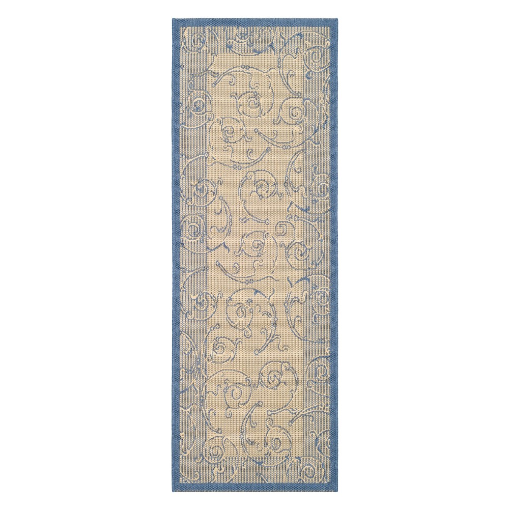  Rectangle Pembrokeshire Outdoor Rug Natural/Blue