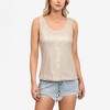 Anna-Kaci Women's Sequin Tank Top Sleeveless Scoop Neck Sparkly Party Blouse - 2 of 4