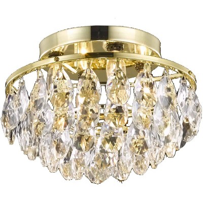 Elegant Lighting Clara Collection Flush Mount D14in H9in Lt:4 Chrome Finish