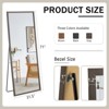 Glasflength Full Length Mirrors Floor Standing Wall Mirror, Bedroom Foyer Clothing Store Wall Mounted Mirror, Wooden Frame Square Gray 31.5"*71" - 3 of 3