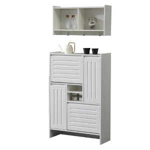 Bella Depot 31"W Multi-Functional  Shoe Cabinet with Wall Cabinetwith 2 Flip Drawers Versatile Side Cabinet for Hallway, Bedroom, Apartment - 1 of 4