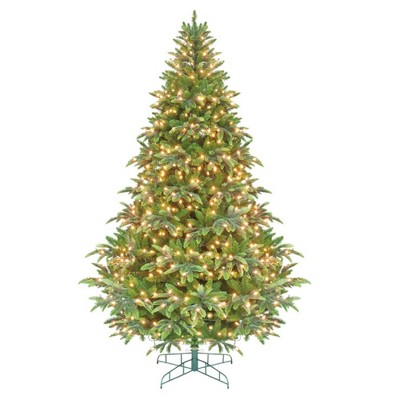 Northlight 7.5' Prelit ArtificialChristmas Tree Instant Power Cascade IPT- Clear Lights