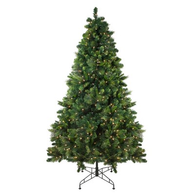 Northlight 7.5' Prelit Artificial Christmas Tree Sequoia Mixed Pine - Clear Lights