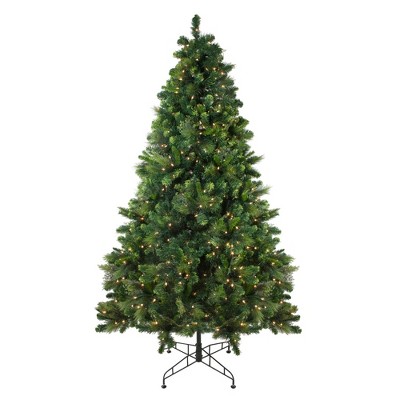 Northlight 7.5' Prelit Artificial Christmas Tree Sequoia Mixed Pine - Clear Lights