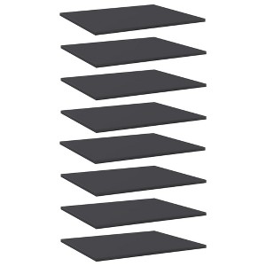 vidaXL Bookshelf Boards 8 pcs Gray 23.6"x19.7"x0.6" Engineered Wood - 1 of 4