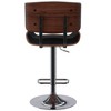 Mountclair Adjustable Barstool Black - WyndenHall: Mid-Century, Swivel, Faux Leather, Footrest, Plywood & Metal Frame - 4 of 4