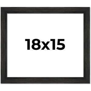 PosterPalooza | 18x15 Wide Barnwood Picture Frame, UV Acrylic, 6 Finishes - Grey, Brown, White, and Black - 1 of 4