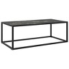 vidaXL Coffee Table Black and transparent - Marble Black 39.4" x 19.7" x 13.8" - 2 of 4