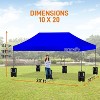 SereneLife 10x20 ft. Pop-Up Shelter for Outdoor Events with UV Protection, Steel Frame, Easy Setup—Blue - 3 of 4