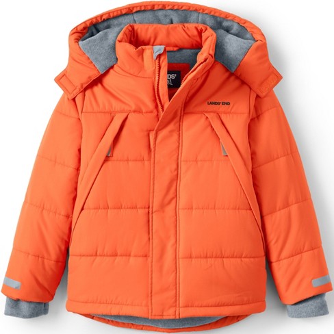 Lands End Kids Winter Fleece Lined Parka X small Orange Target