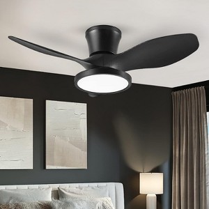 TALOYA 32 in. Indoor Black Small Ceiling Fan with Light and Remote and Quiet Reversible DC Motor, 3 CCT Light Kit - 1 of 4