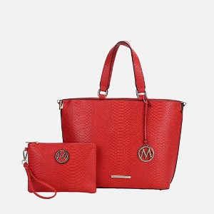 MKF Collection Beryl Python-embossed Women’s Tote Bag with Wristlet by Mia K - 1 of 4