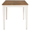 Bayberry Wood Counter Height Extension Dining Table White - Hillsdale Furniture: Farmhouse Style, 36"-54" Extendable, Seats 6-8 - 3 of 4
