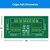 GSE 36"x72" Craps Layout Felt with Instructions, Las Vegas Style Casino Dice Game Tabletop Mat - 2 of 4