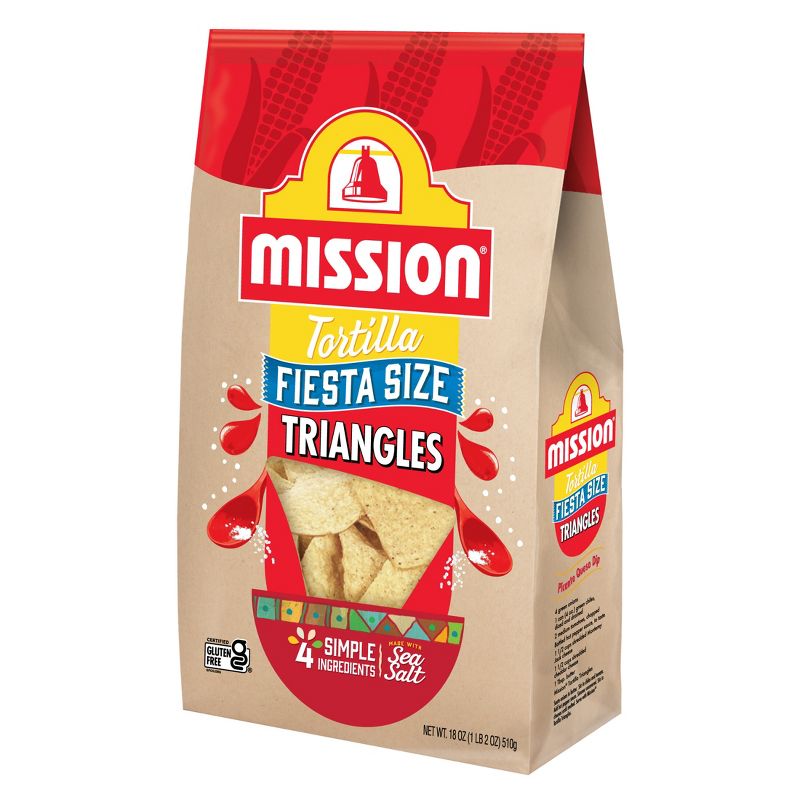 Mission Fiesta Size Triangles Tortilla Chips - 18oz, 5 of 8