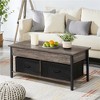 Yaheetech Lift Top Coffee Table with Hidden Compartment, Separated Open Shelves and 2 Fabric Storage Baskets For Living Room - 4 of 4