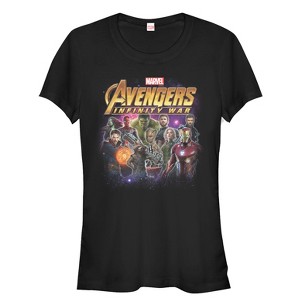 Juniors Womens Marvel Avengers: Infinity War Character Shot T-Shirt - 1 of 3