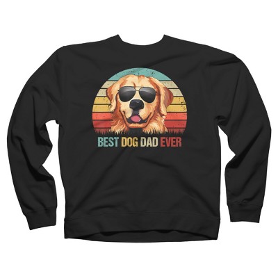 Adult Design By Humans Best Dog Dad Ever Golden Retriever By LuckyCharm99 Sweatshirt