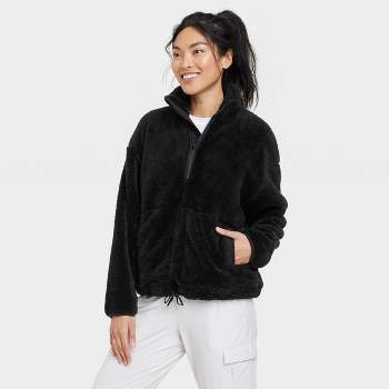 90 Degree By Reflex Womens Casual Fit Long Sleeve Hooded Fleece Jacket -  Black X Large : Target