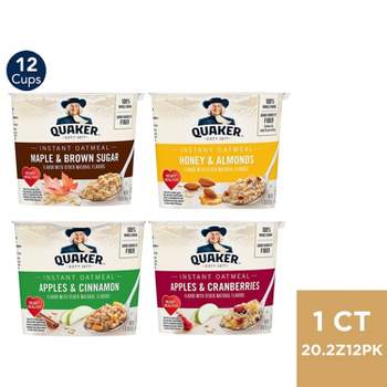 Quaker Instant Oatmeal Express Cups Variety Pack - 20.2oz / 12ct