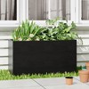 Maggift Wheelbarrows, Wicker Storage Box with Wheels, 3-Compartment Poolside Organizer for Patio, Garden, Black, 31.5"*39.4"*37.6" - 4 of 4
