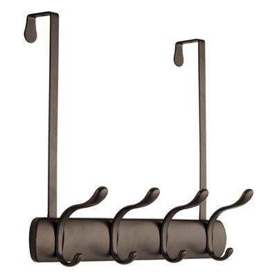 Mdesign Steel Over Door Closet Organizer Hanger Rack With 8 Hooks ...