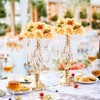 VEVOR 20PCS 43cm/16.9” Tall Crystal Wedding Flower Stand, Metal Wedding Centerpiece Vase, Gold Flower Holders Floral Display Rack, Gold - 2 of 4