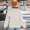 Women's Rainbow Dots Long Sleeve Sweater - Cupshe - 4 of 4