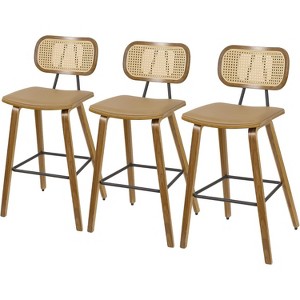 Bekrvio 26'' Counter Height Bar Stools, PU Leather Upholstered - 1 of 4