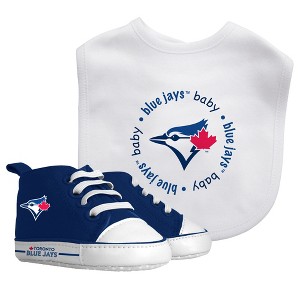 Baby Fanatic 2 Piece Bid and Shoes - MLB Toronto Blue Jays - White Unisex Infant Apparel - 1 of 3