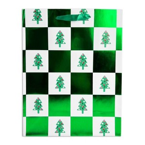 Large Checkered Tree Gift Bag - Bullseye's Playground™ - 1 of 3