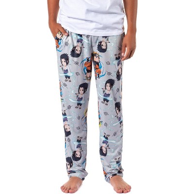 Naruto Shippuden Men's Chibi Characters And Symbols Lounge Pajama Pants :  Target