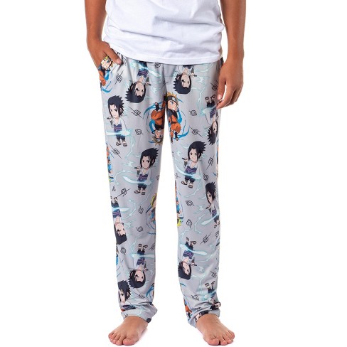 Naruto Shippuden Men's Chibi Characters And Symbols Lounge Pajama Pants, Xl  Grey : Target