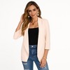Clearlove Women's Casual Open Front Blazers Shawl Lapel Ruched Long Sleeve Office Lightweight Blazer Jackets with Pockets - 2 of 4