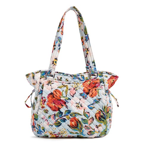 Shyle Green Pink Floral Printed EVA Travel Bra Bag