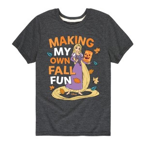 Girls' - Disney Princess - Making Fall Fun Short Sleeve Graphic T-Shirt - 1 of 4