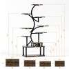 9-Tier Metal Plant Shelf, Adjustable Grow Lights Indoor Stand, Rustic Brown Multi-Layer Display Rack for Living Room Decor - Coolbibila - 4 of 4