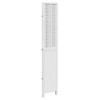 vidaXL 3-Panel Room Divider - White Solid Paulownia Wood and Bamboo - 4 of 4
