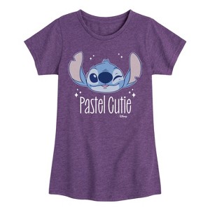 Girls' - Disney - Lilo & Stitch Fitted Short Sleeve Graphic T-Shirt - 1 of 4