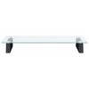vidaXL Monitor Stand Black 23.6 in.x13.8 in.x3.1 in. Tempered Glass and Metal - 4 of 4