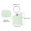 Unique Bargains PU Leather Keychain Blanks with Key Rings for DIY Laser Engraving 4 Pcs - 2 of 4