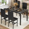 Hooseng 5-piece Kitchen Table and Chairs, Dining Table Set for 4, Rectangular Dining Table Set with Four Chairs and Marble Top for Dining Room - 4 of 4