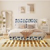 NicBex King/Queen Floating Bed Frame with LED Light and Charging Station,Headboard with Hidden Storage Space,No Box Spring Needed,Blue - 2 of 4