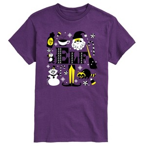 Men's - Elf - Logo And Santa Short Sleeve Graphic T-Shirt - 1 of 3