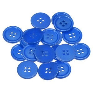Unique Bargains Sewing Resin Round Flat 4-Hole Replacement Craft Buttons 20 Pcs - 1 of 4