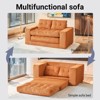 Okak Modern Convertible 2-in-1 Sofa Couch with Steel Frame,Corduroy Fabric Memory Foam Loveseats for Bedroom, Apartment - 3 of 4