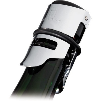Westmark Silver Metal Champagne Stopper with Spring-Loaded Clamp