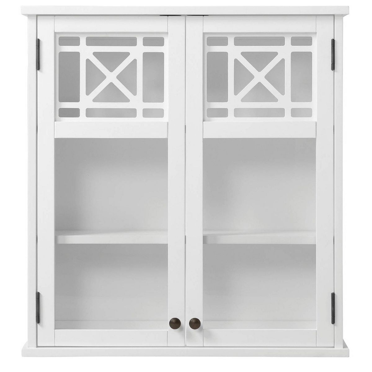 27"x29" Derby Wall Mounted Bath Storage Cabinet with Glass Doors White - Alaterre Furniture - thumbnail 2